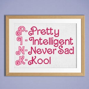 Barbie Pink! Good and Bad Day Cross Stitch Pattern - Instant Download PDF