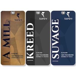 Luxury Car Air Fresheners | Kreed, A Milli, Suvage Air freshener Scents | Strong Perfume Air Fresheners by Sepify | Gift for Men