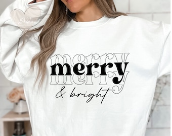Merry and Bright SVG | Christmas Svg for shirts | Merry and Bright png for shirts | holiday png | Christmas png | festive svg for shirts