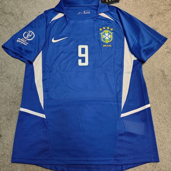 Brazil World Cup 2002 Retro Jersey, Brazil World Cup Soccer Jersey, Brazil Football Vintage Jersey, Rivaldo, Ronaldo, Ronaldinho Jersey