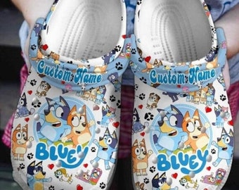 Funny Clogs Crocs, Crocband, Halloween Gift custome Bluey Family Birthday Clog Shoes, Clogs Shoes For Men Women and Kid