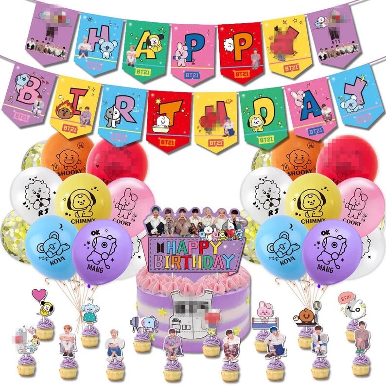 BTS Party Decorations Bundle Etsy