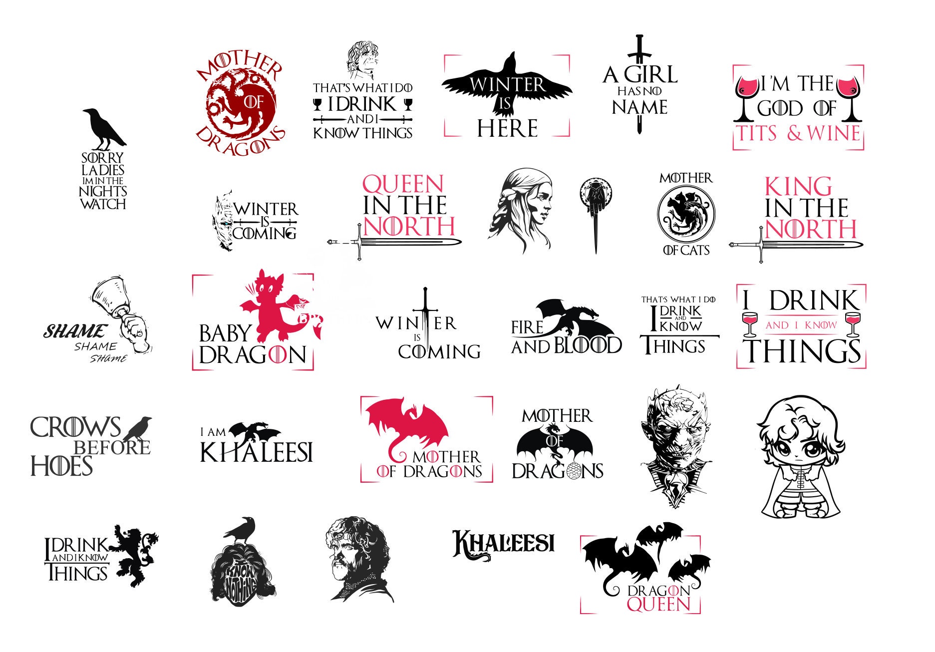 Game Of Thrones Logo Svg, Dany Tagaryen Svg, Dragon Svg, Cricut, Cut File,  Silhouette, Decal Svg, Png, Dxf, Eps