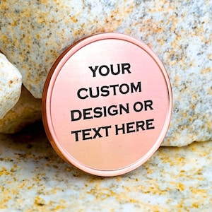 Custom Brass Coin, Personalized Front and Back Coin Engraving, Copper/Brass finish