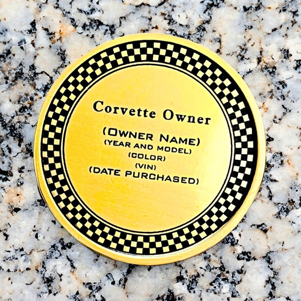 Corvette Owners Coin, C8, C7, C6, C5, C4, C3, C2, C1, Collectible Coin, Gift For Corvette Owners, Gift for car guys