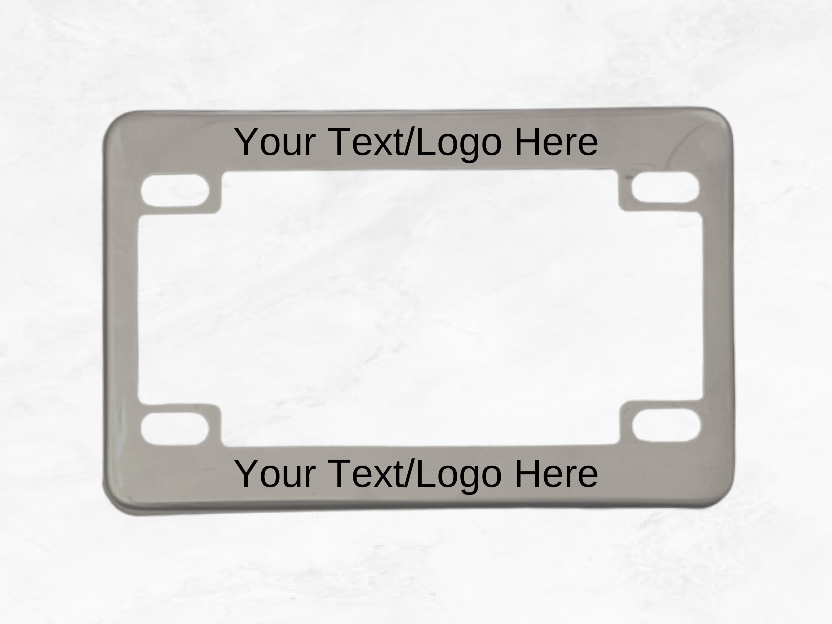Motorcycle License Plate Frame – Polished 304 Stainless Steel, Includes Hardware, BLVD 77000