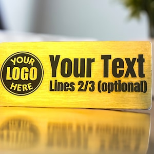 大型カスタムメタルネームタグ：レーザー刻印、ピンまたはマグネットの裏打ち