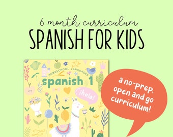 Spanish homeschool curriculum for kids, open and go curriculum (first 4 lessons)