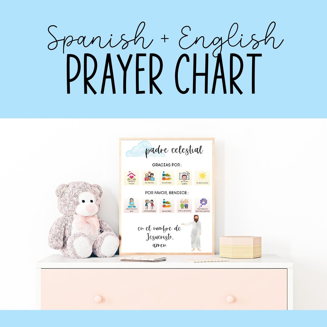 Spanish/english Prayer Chart for Kids - Etsy