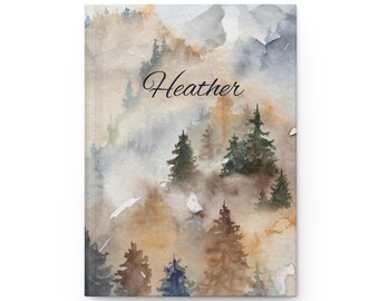 Bergabenteuer personalisieren Hardcover Journal Matte, Reise Notebook Skizzenbuch, Naturliebhaber Geschenk, Outdoor Schreibjournal