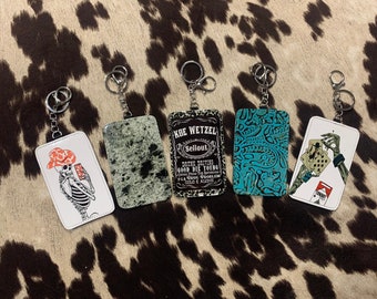 Card wallet with key ring