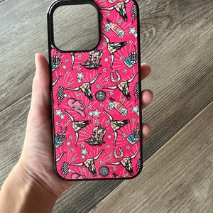 ピンク カウガール スマホケース