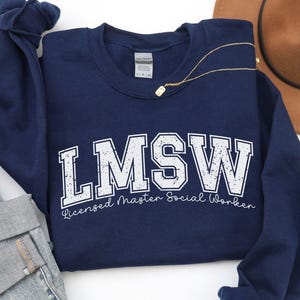 LMSW Sweatshirt, Vintage Style Licensed Master Social Worker Sweater, Future LMSW Gift for Graduation, LMSW Sweater for Women