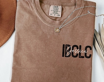 Comfort Color IBCLC Shirt, Pocket Design Lactation Consultant Shirt with Personalized Name Custom Lactation Counselor Tshirt Specialist Gift