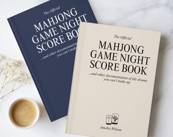 Mahjong Game Night Score Book, Funny Personalized Name Journal Notebook Gift for Mahjong Player