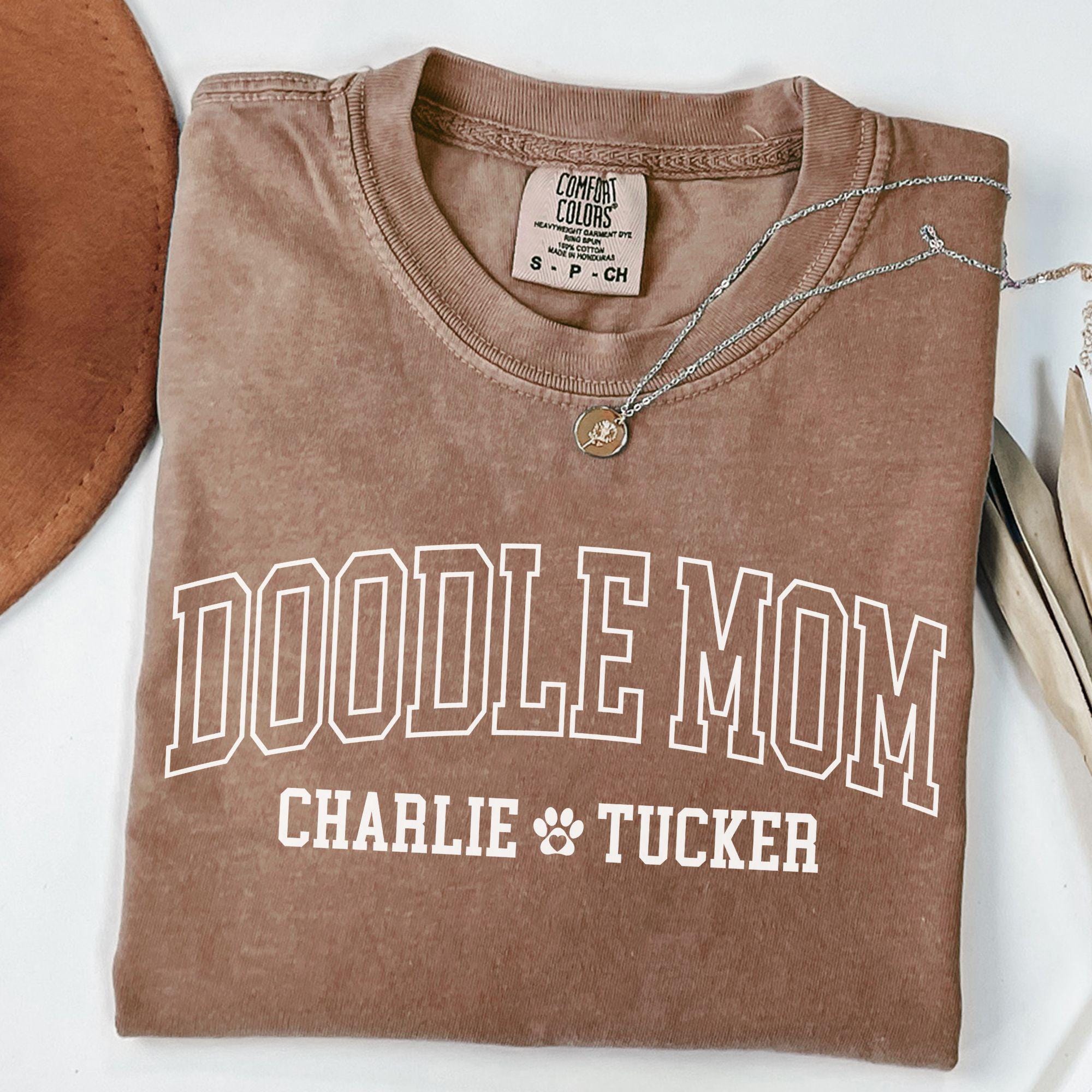 Personalized Doodle Mom Shirt, Custom Dog Name Doodle Gift for New Dog ...