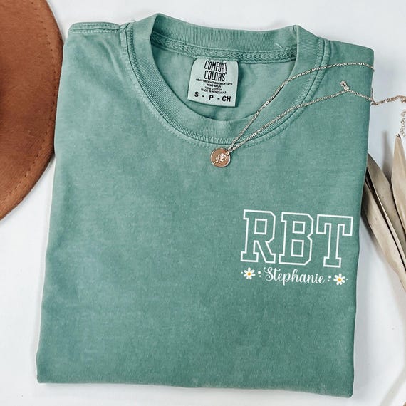 Personalized RBT Shirts, Comfort Color Registered Behavior Technician Tshirt, Pocket Print Custom Name RBT Gifts