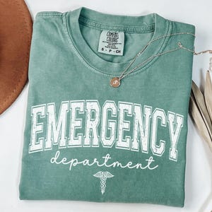 Emergency Department Shirt, Comfort Colors Emergency Room Shirt for ER Nurse and ER Tech, ED Nurse Gifts, Vintage Style Ed Nurse Shirt