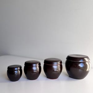 Ceramic Earthen Mini Pot | Mini Korean Onggi Jar | Traditional Ceramic Fermentation Pot | Cultural Gift or Décor