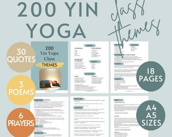 200 Yin Yoga Class Themes: Quotes, Poems, Prayers (Digital Download)