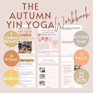 Het Herfst Yin Yoga Werkboek | Yin-yoga | Yin Yoga-reeksen | Yogathema's | Journaalaanwijzingen | Klaar om les te geven | Yogagedichten | Yin Yoga Dagboek