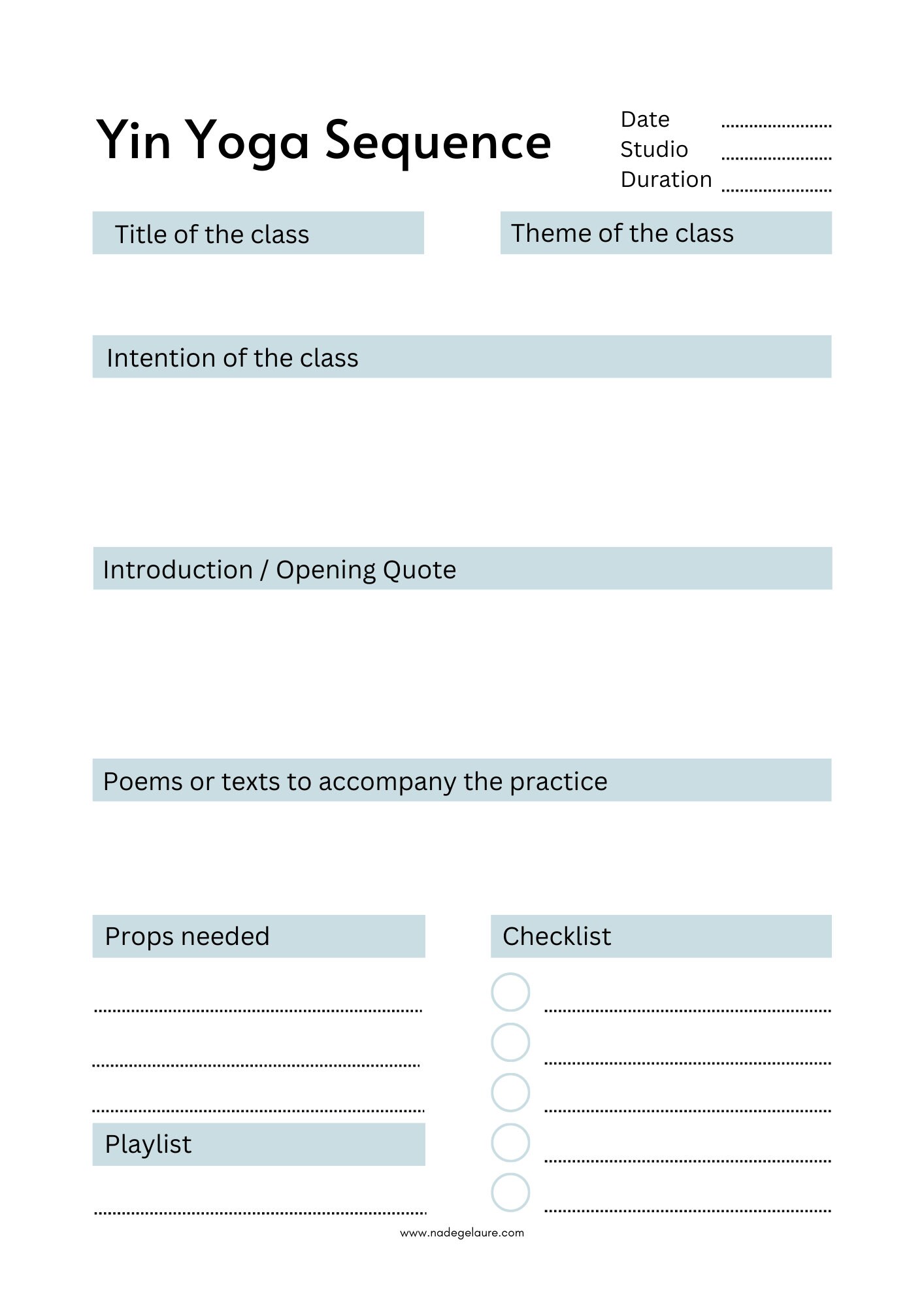 Yin Yoga Sequence Planner Yoga Class Sequence Yin Yoga Class Theme Yoga ...
