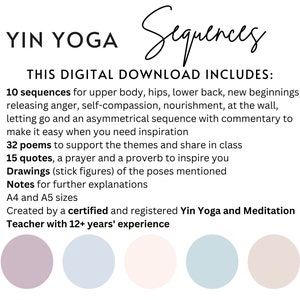 10 Yin Yoga Class Sequences: Themes, Poses, Plans (digital Download) - Etsy