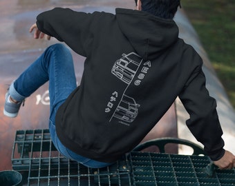 Toyota AE-86 Hoodie - JDM Car Enthusiast Gift - Retro Japanese Sports Car Apparel - Classic Drift Car Pullover