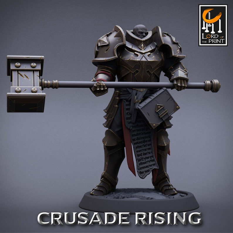 Templar Hammer Wielder Crusade Rising 3D Resin Printed Etsy