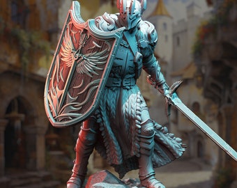 Caedes | The Zealous Paladin of Erdrydion | Beyond Heaven & Hell | 3D Resin Printed | 32mm scale | DM Stash