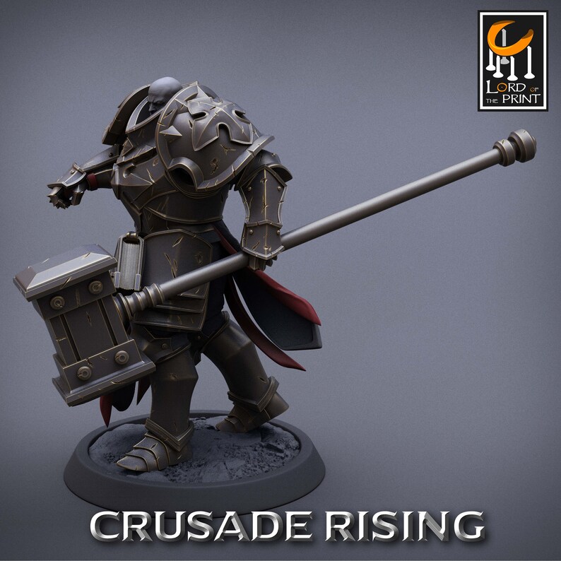 Templar Hammer Wielder Crusade Rising 3D Resin Printed Etsy