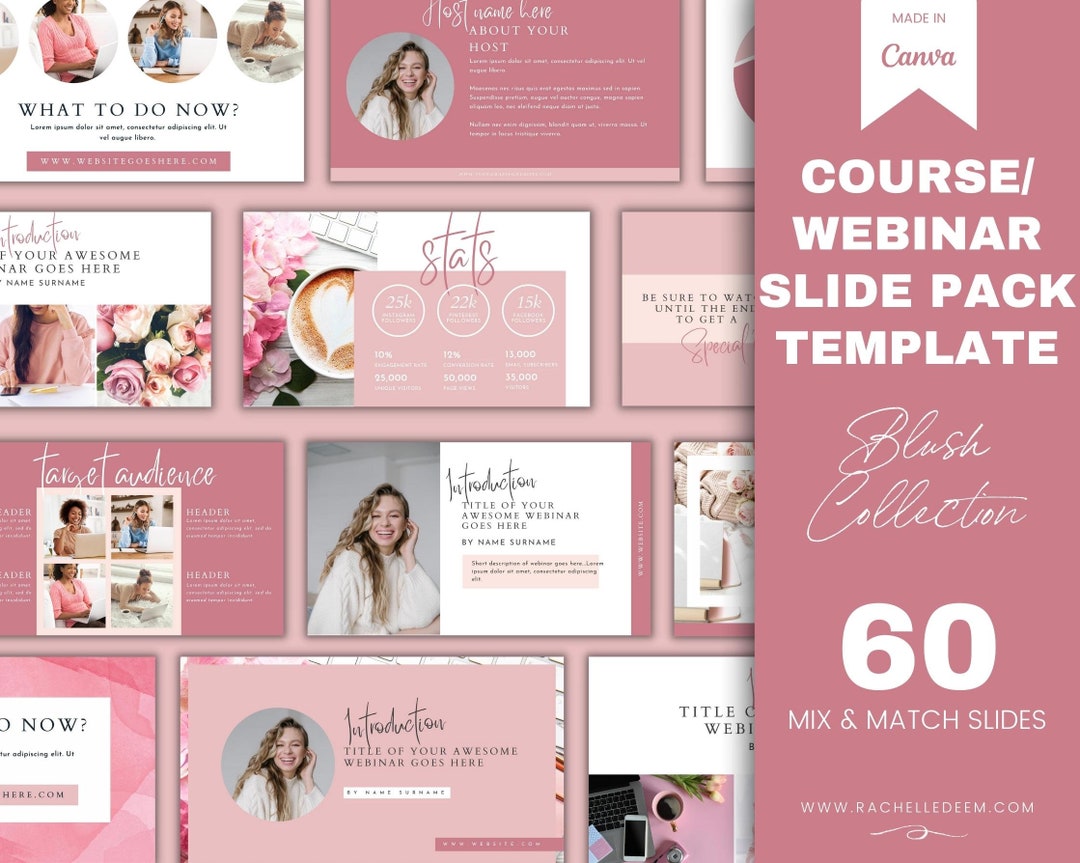 Course Slide Pack Canva Slide Deck Template inar Slide Etsy