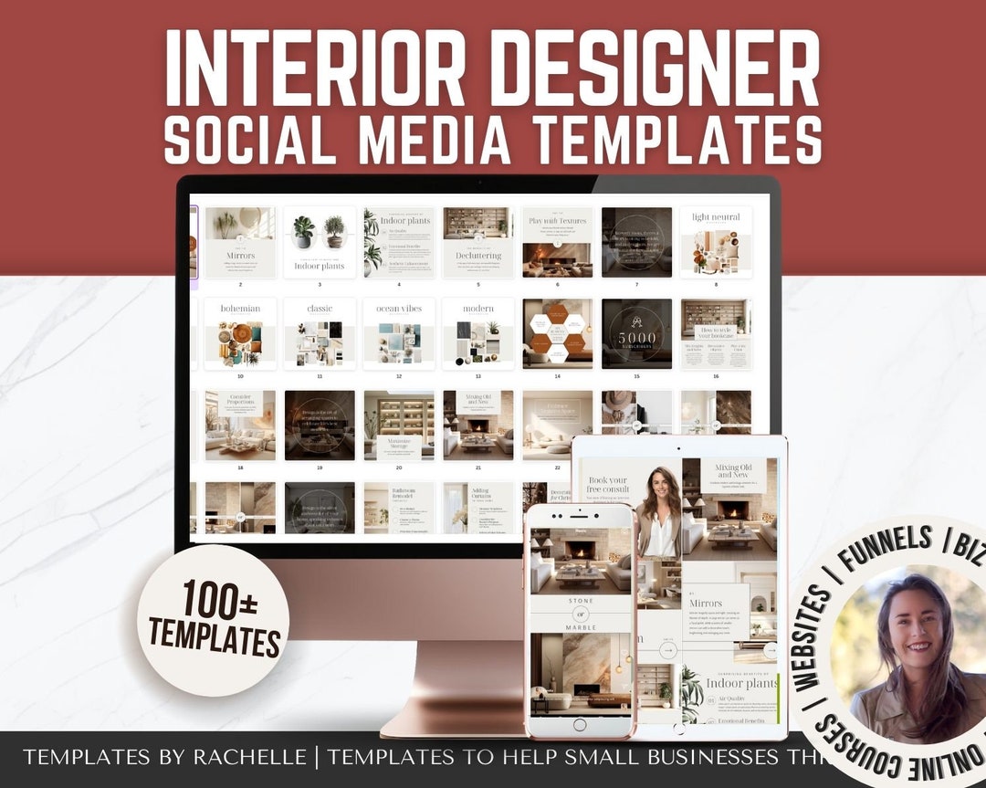 Interior Design Social Media | Interior Design Canva Templates ...