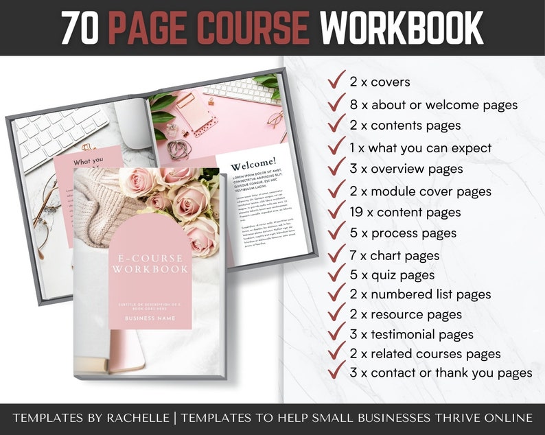 Course Creator Template Bundle, Workbook Template, Course Slidepack ...