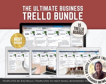 Trello Boards, Trello Templates, Business Trello Boards, Webinar Board, Podcast Board, Business Management, Trello Bundle, Business Toolkit,