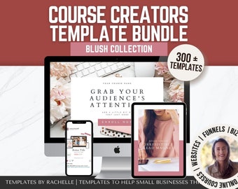 Course Creator Template Bundle, Workbook Template, Course Slidepack, Course Bundle, Course Templates, Canva Template, Course Sales Page