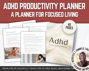 ADHD Planner, ADHD Productivity, ADHD Digital Planner Adult, Adhd Printable Daily Planner, Productivity Digital Planner, Digital Planner