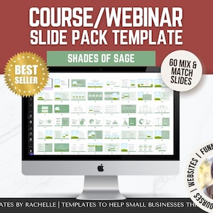 Kurs-Slide-Pack, Canva Slide Deck-Vorlage, Webinar-Folienvorlage, Masterclass-Vorlage, Webinar-Design, Canva-Vorlage für Coaches