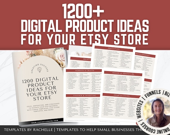 Grow Your Etsy Store: 1200 Product Ideas & Bestsellers for Small Businesses, Digital Downloads, Etsy Product Ideas, Etsy Bestseller Ideas