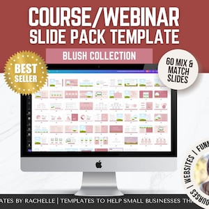 Kurs-Slide-Pack, Canva Slide Deck-Vorlage, Webinar-Folienvorlage, Masterclass-Vorlage, Webinar-Design, Canva-Vorlage für Coaches