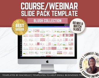Course Slide Pack, Canva Slide Deck Template, Webinar Slide Template, Masterclass Template, Webinar Design, Canva template for coaches