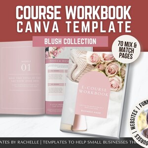 Course Workbook Template for Canva, Canva e-book template, Workbook for Course, Ecourse Workbook Template, Webinar Workbook Template, E-book