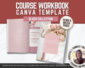 Course Workbook Template for Canva, Canva e-book template, Workbook for Course, Ecourse Workbook Template, Webinar Workbook Template, E-book