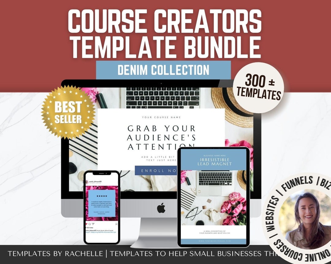 Course Creation Template Bundle, Workbook Template, Course Slidepack ...
