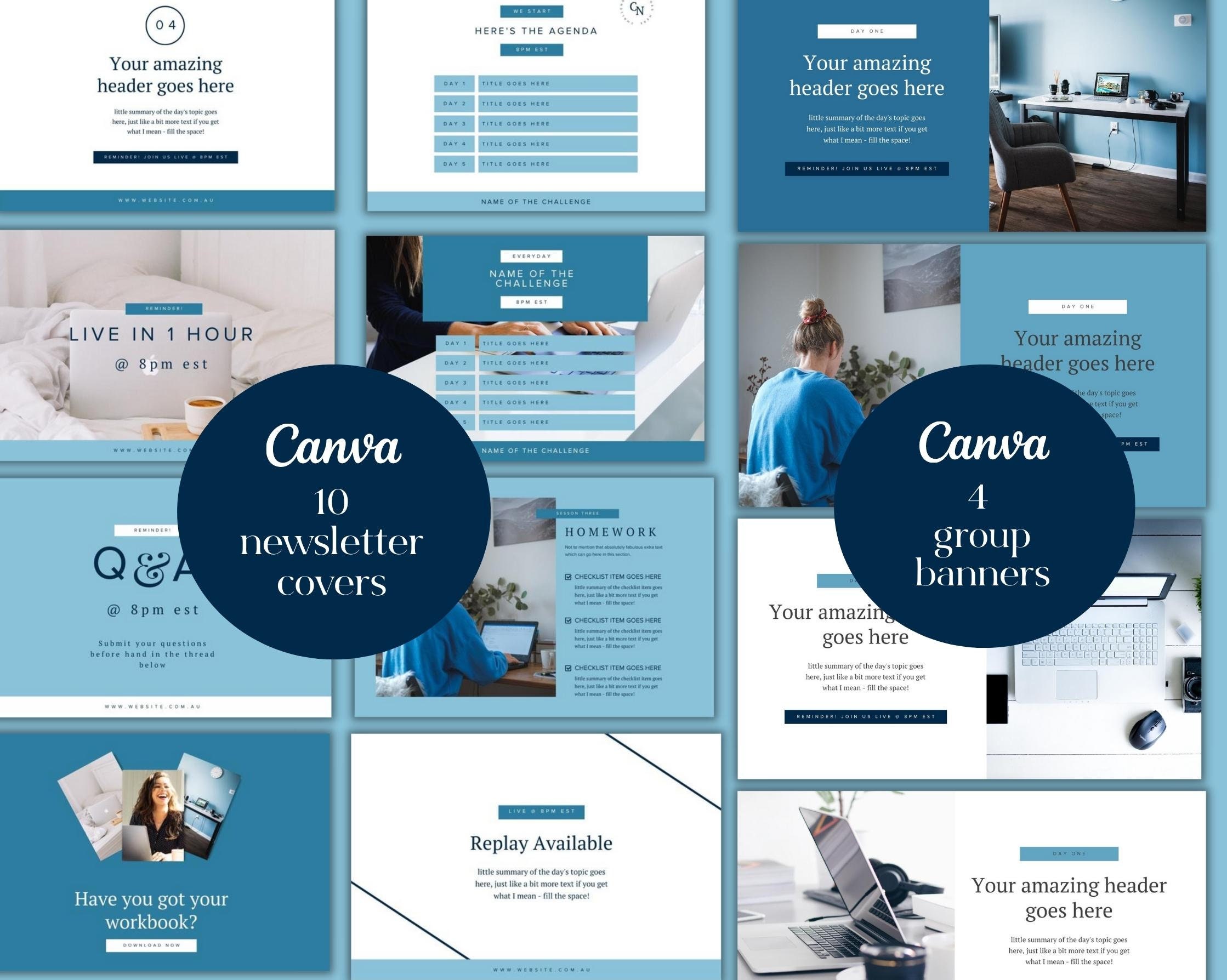 Slide Pack Template Canva inar Slide Deck Template Canva Etsy