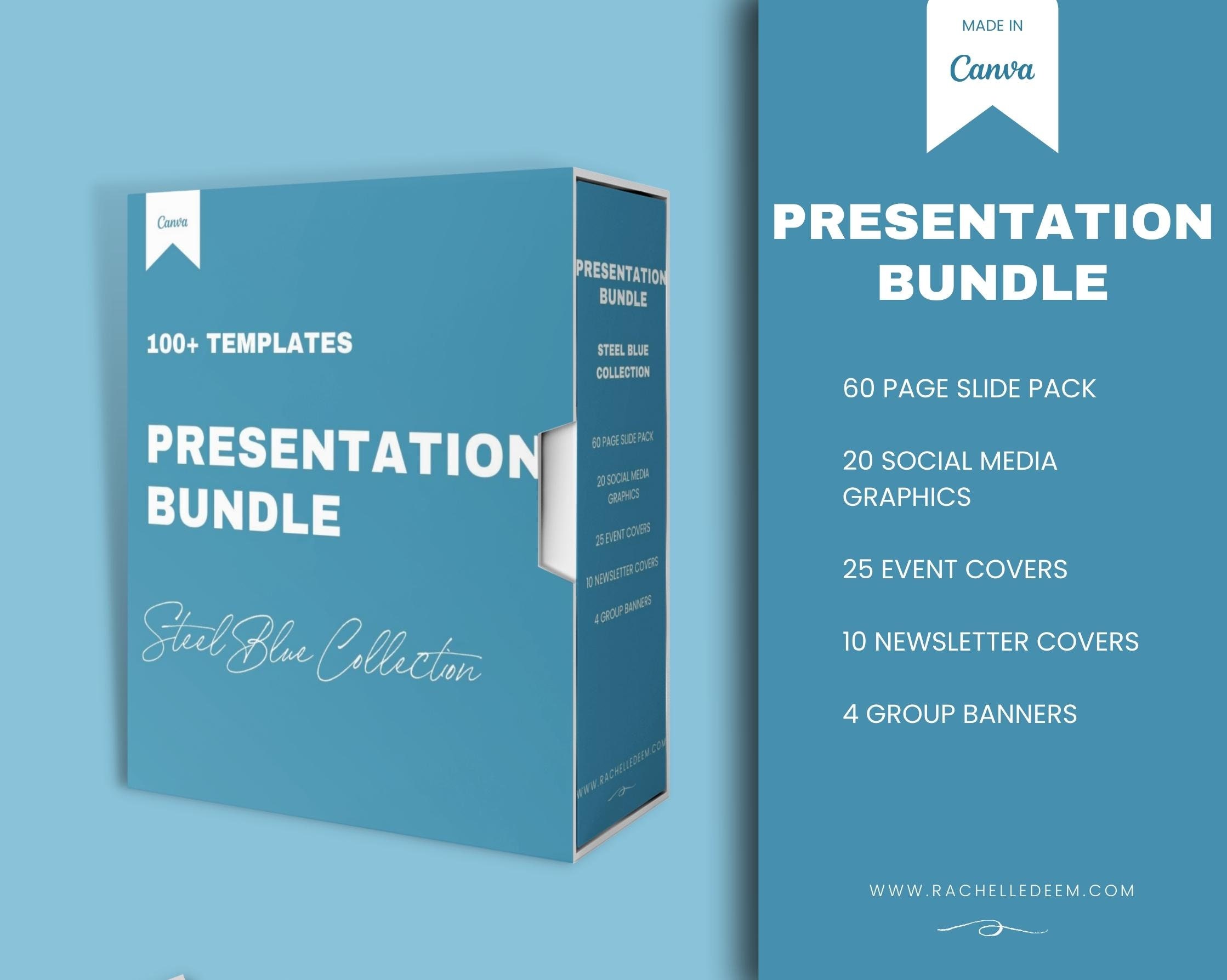 Slide Pack Template Canva inar Slide Deck Template Canva Etsy