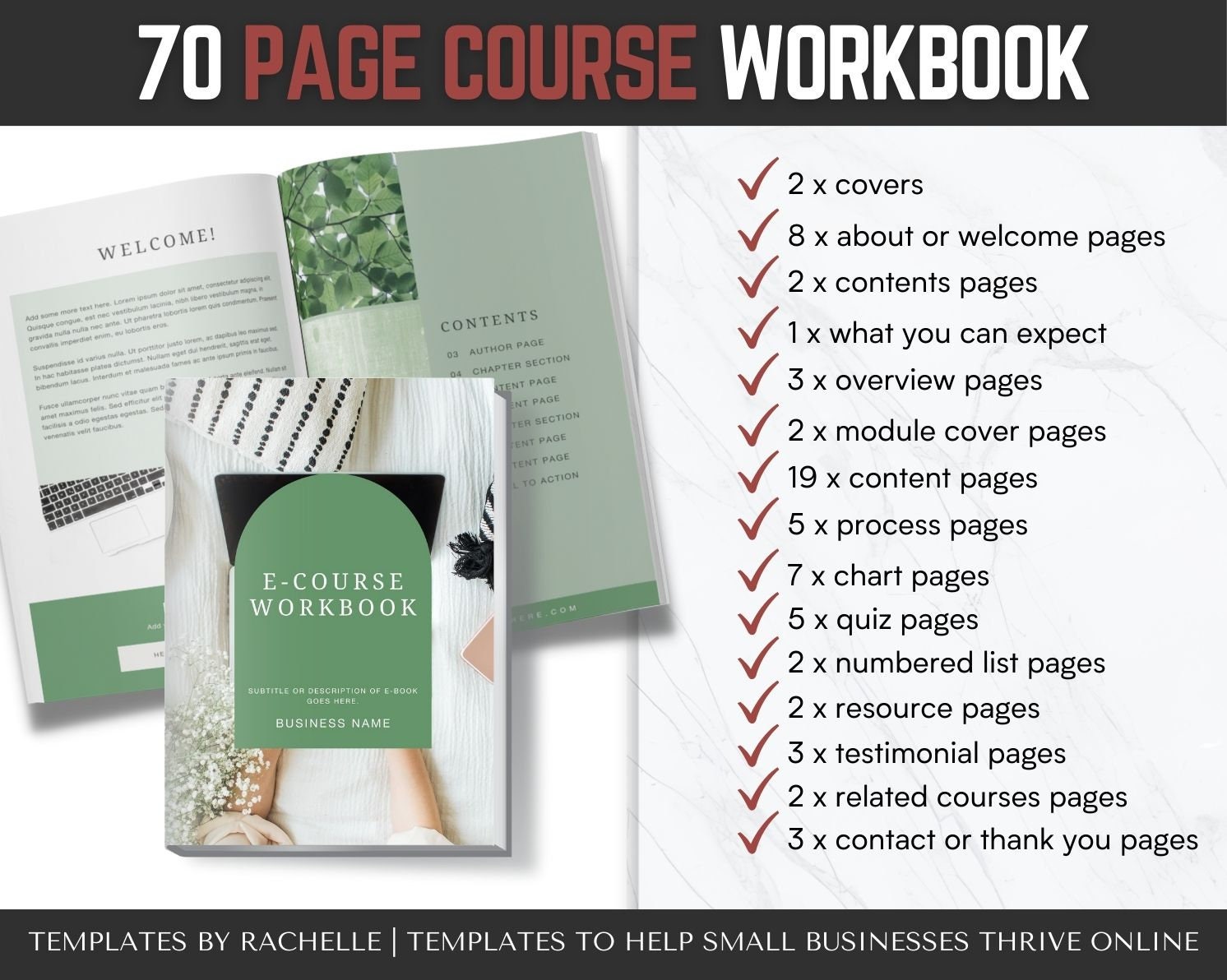 Course Creator Template Bundle, Workbook Template, Course Slidepack ...