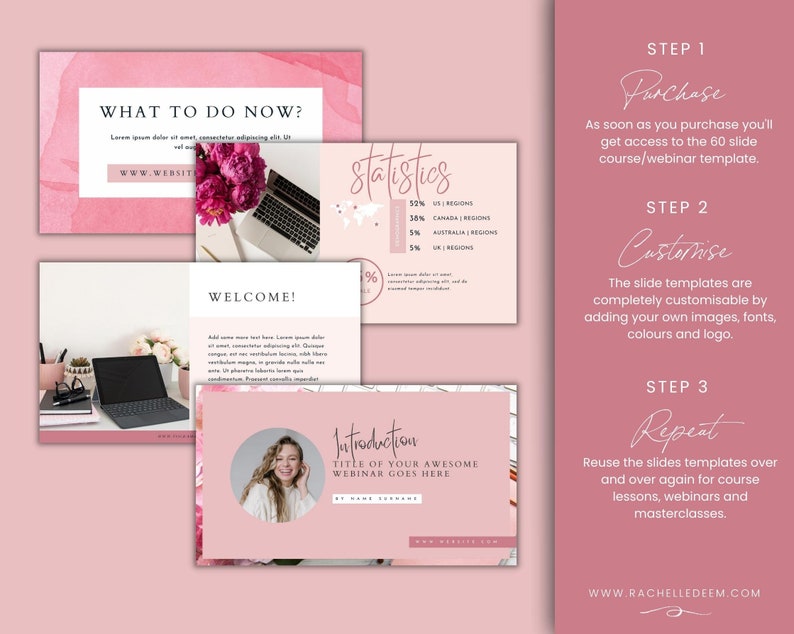Course Slide Pack Canva Slide Deck Template inar Slide Etsy