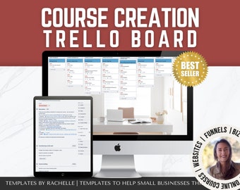 Course Creation Trello Board, Course Creation Planner, Trello Template, Coaches & Course Creators, Course Launch, Course Creation Toolkit