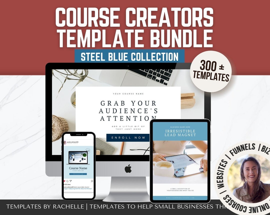 Course Creator Template Bundle, Workbook Template, Course Slidepack ...